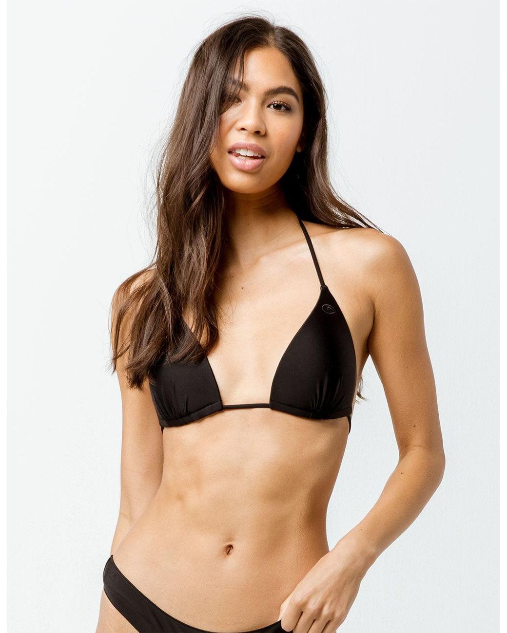 Lyst Rip Curl Classic Surf Moulded Triangle Black Bikini Top In Black