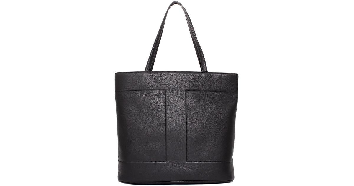 Lyst Isaac Mizrahi New York Kay Debossed Leather Tote Bag In Black