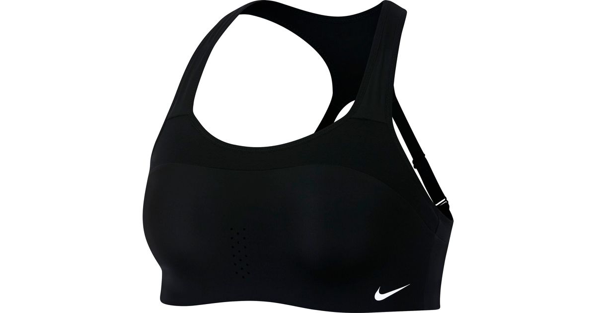 Nike Alpha Dri Fit Sports Bra In Black White Black Lyst