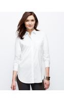 Ann Taylor Jeweled Collar Shirt In White | Lyst