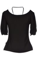 Just Cavalli Stretch Cotton Shirt with Embellished Collar in Black in