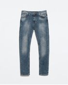 Zara Denim Trousers - Lyst