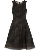 Oscar de la Renta Embellished Lace-Appliquéd Tulle Dress - Lyst