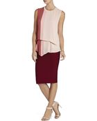 BCBGMAXAZRIA Brea Color-Blocked Draped-Side Top - Lyst