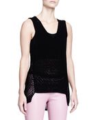 Helmut Lang Sleeveless Gauze Tank Top - Lyst