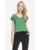 Express Silky V-Neck Tee - Lyst