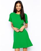 John Zack Shift Dress With Flippy Skirt - Lyst