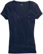 Tommy Hilfiger V-Neck Short Sleeve Favorite Tee - Lyst