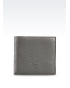 Giorgio Armani Bi-Fold Wallet In Leather With Coin Purse - Lyst