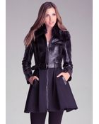 Bebe Shiny Coated Trench Coat - Lyst