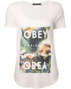 Obey Front Graphic T-shirt - Lyst