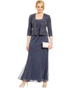 Alex Evenings Petite Sleeveless Glitter Gown and Jacket - Lyst