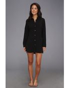 Tommy Bahama Crinkle Cotton Boyfriend Shirt - Lyst