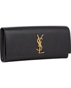 Saint Laurent Monogramme Long Clutch - Lyst