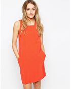 Colorblock Color Block Shift Dress With Multi-Colur Zip - Lyst