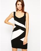 Asos Color Block Bandage Dress - Lyst