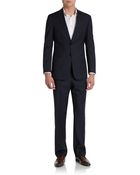 Armani Striped Wool Suit - Lyst
