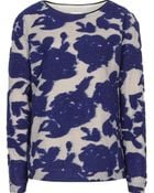 Reiss Rose Textured Floral Print Jumper - Lyst