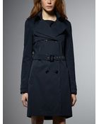 Patrizia Pepe Masculine Cotton Gabardine Trench - Lyst