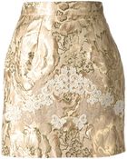 Dolce & Gabbana Embroidered Skirt - Lyst