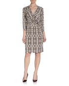 Ellen Tracy Print Jersey Dress - Lyst