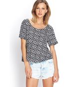 Forever 21 Abstract Knit Tee - Lyst