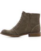 Splendid Orella Lace Up Booties - Smoke - Lyst