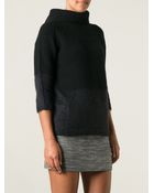No 21 Panelled Zip Sweater - Lyst