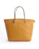 Gucci Camel Gg Leather Tote Bag - Lyst