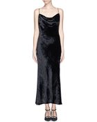 Jason Wu Drape Neck Backless Velvet Dress - Lyst