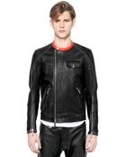 DSquared2 Zipped Leather Jacket - Lyst