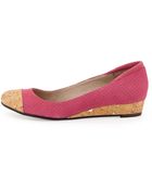 Donald J Pliner Julie Nubuck Ballerina Demi-Wedge - Lyst