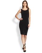 Alice + Olivia Leather-Trim Sheath Dress - Lyst