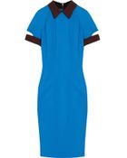 Victoria Beckham Silk and Woolblend Crepe Dress - Lyst