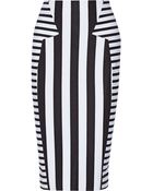 Cushnie et Ochs Striped Stretch-Neoprene Pencil Skirt - Lyst