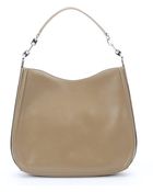 Ferragamo Khaki Leather Plate Detailed Shoulder Bag - Lyst