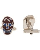 Alexander McQueen Skull Cufflinks - Lyst