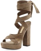 Michael Kors Runway Patras Leather Sandal - Lyst