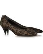 Saint Laurent Leopard-Print Calf Hair Pumps - Lyst
