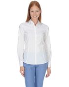 Stefanel Stretch Poplin Blouse - Lyst