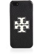 Tory Burch Jessica Leather Iphone 5/5S Case - Lyst