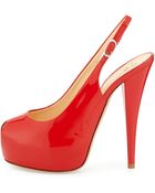 Giuseppe Zanotti Patent Leather Slingback Sandal - Lyst