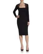 Donna Karan New York Lacepaneled Stretch Jersey Dress - Lyst