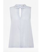 French Connection Penny Plains Collared Top - Lyst