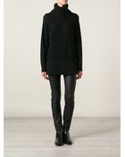 Helmut Lang Textured Inlay Knitted Sweater - Lyst
