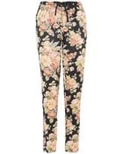 Maison Scotch Printed Black Silky Relaxed Fit Pyjama Pant - Lyst