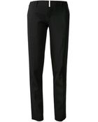 Helmut Lang Creased Cropped Trousers - Lyst