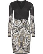 Etro Printed Stretch-Crepe Dress - Lyst