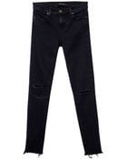 J Brand Distressed Crop Jean - Lyst