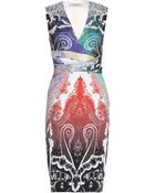 Etro Printed Stretch Silk-Crepe Dress - Lyst